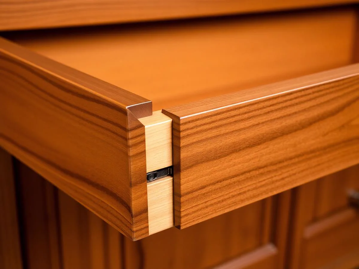 Dovetailed drawer construction and solid plywood cabinet box in our Lawrenceville shop